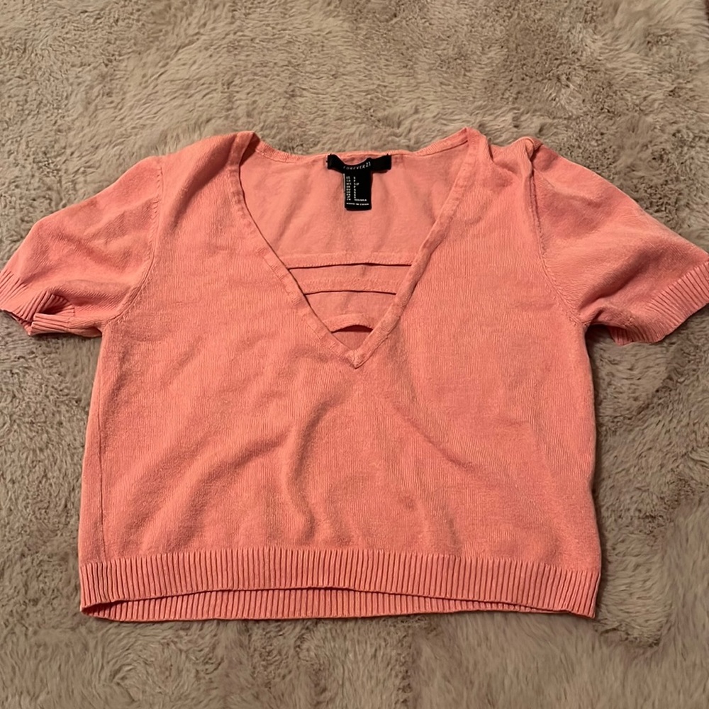 Pink Forever 21 crop top